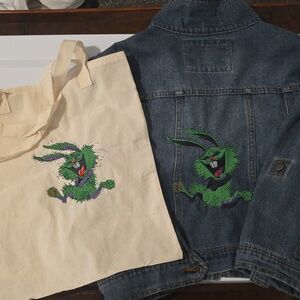 Embroidered Blue Jean Jacket